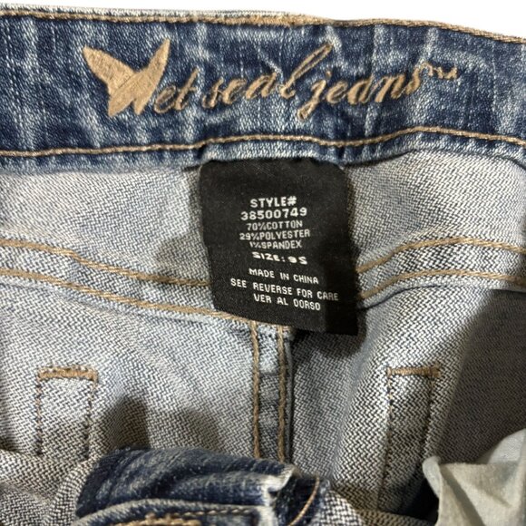 Wet Seal Denim Jeans Flared Size 9 - 30" Waist - Picture 3 of 6
